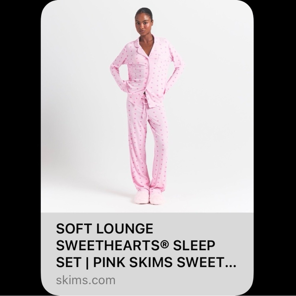 SKIMS SOLD OUT Pink Sweethearts Lounge Pajama Set- NEW WITH TAGS